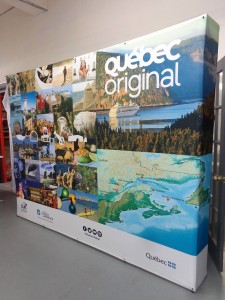 Xtension Pop-Up Display at a Trade Show in Quebec