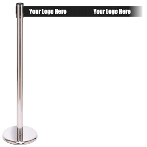Custom Printed Logo on Retractable Belt Stanchions