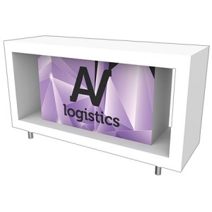 Hybrid Pro Style Counter Display with Custom Design and Storage