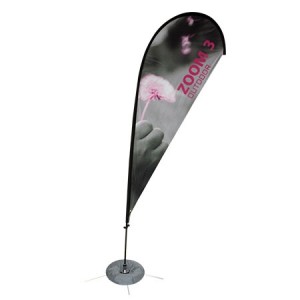 Teardrop Style Outdoor Flag Banner with Custom Printing