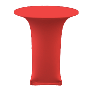 Stand Up Table Cover With Stretch Fabric - Red