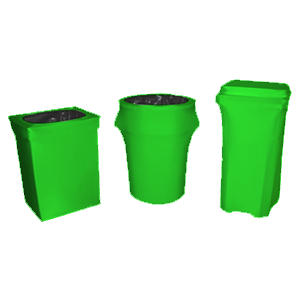 Stretch Fabric Trash Can Covers - Neon Green