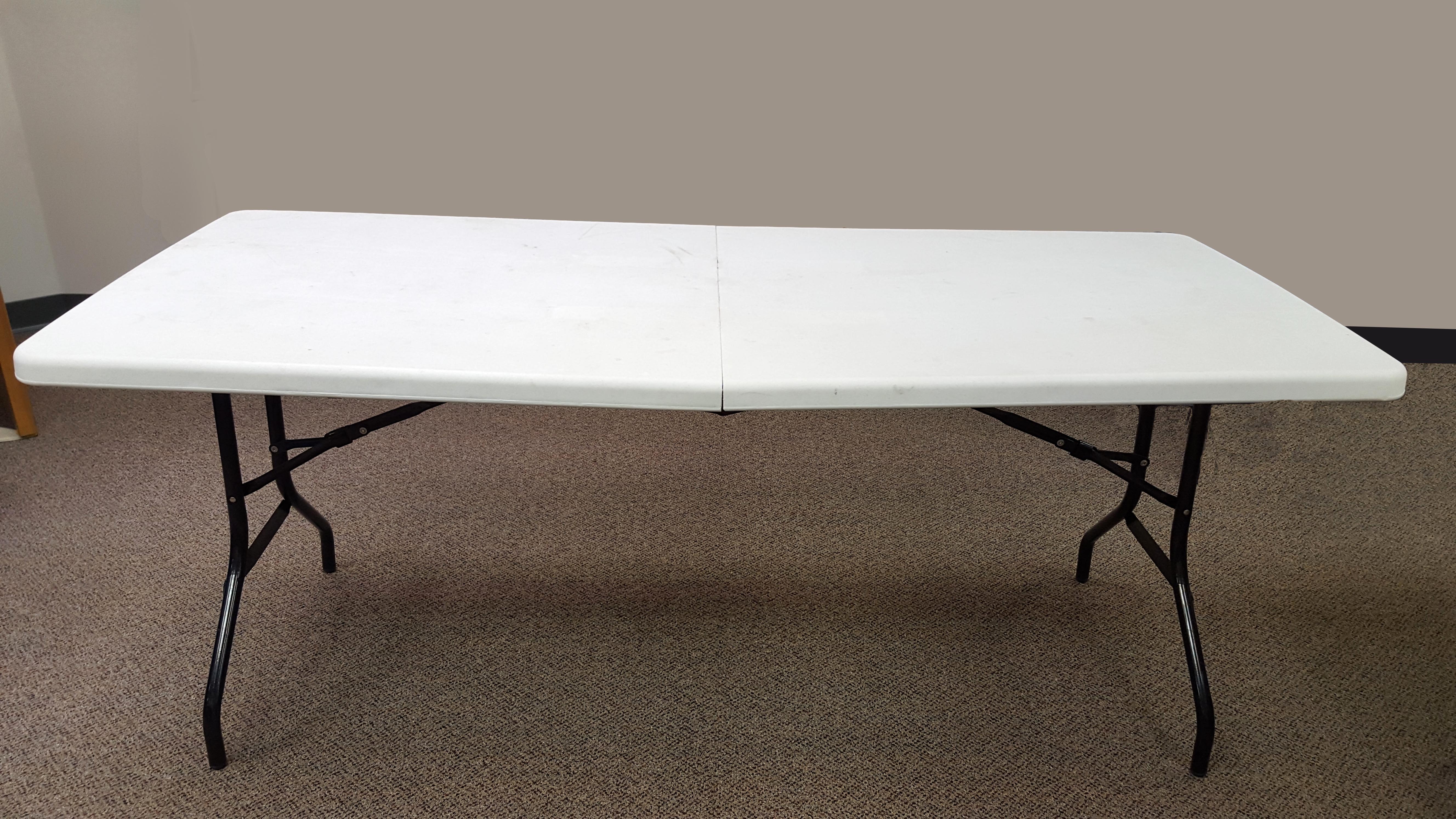 Before-Transform Your Dull, Unsightly Table Into an Attractive Stretch Fabric Covered Surface